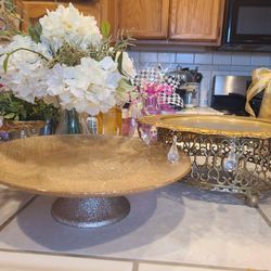 Gold Cake Plates. Different Prices