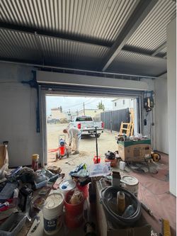Metal garage door
