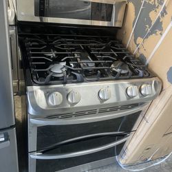 LG- PROBAKE 30” ALL GAS DOUBLE OVEN RANGE OPEN BOX 