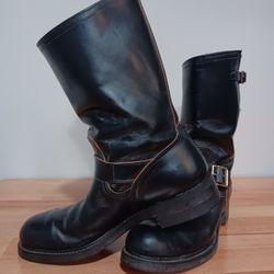 1960s USA Made Horsehide Engineer Boots.