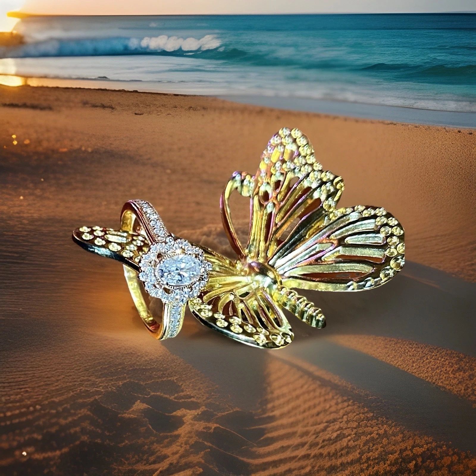 14k Rose Gold Engagement Ring