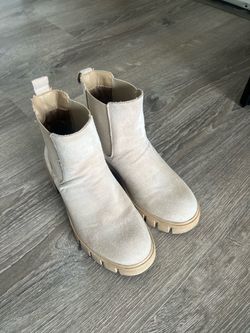 Beige Suede Boots size 6
