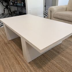 CB2 White Resin Coffee Table 