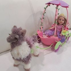American girl doll Wellie Wishers 14,5 inch, Carriage Playset