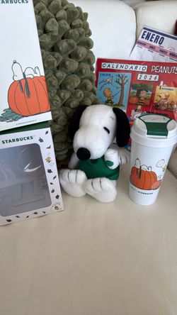 Starbucks snoopy tumbler steel and snoopy toy