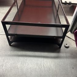 Crate & Barrel Ventana Display Coffee Table w Shelf