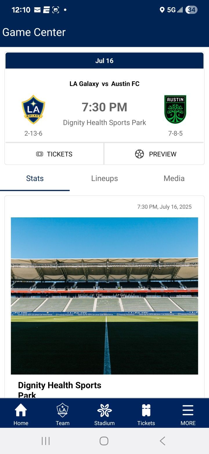 LA Galaxy Vs. Austin July 16th