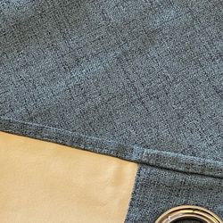 Miulee Linen Curtain Panel Dusty Blue 52" W X 84" L Blackout Effect 2 Panels