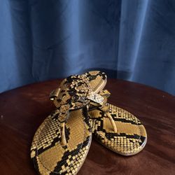 Tory Burch Snake Print Sandals