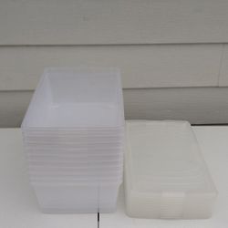 13.5 Quart Lift Off Lid Storage Tote, Clear 