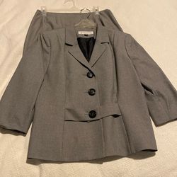 Tahari Women’s Suit Houndstooth Silk Lined 12