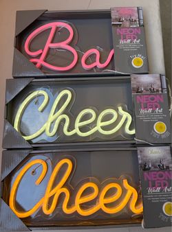 Neon Rope plug in lights Bar, Cheers 10.00 each