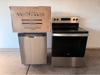 Range Dishwasher Microwave Kitchen Set 60 Day Warranty