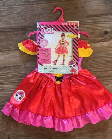 New LOL SURPRISE Bebe Bonita Girls Halloween Costume Sz 4 - 6 Small