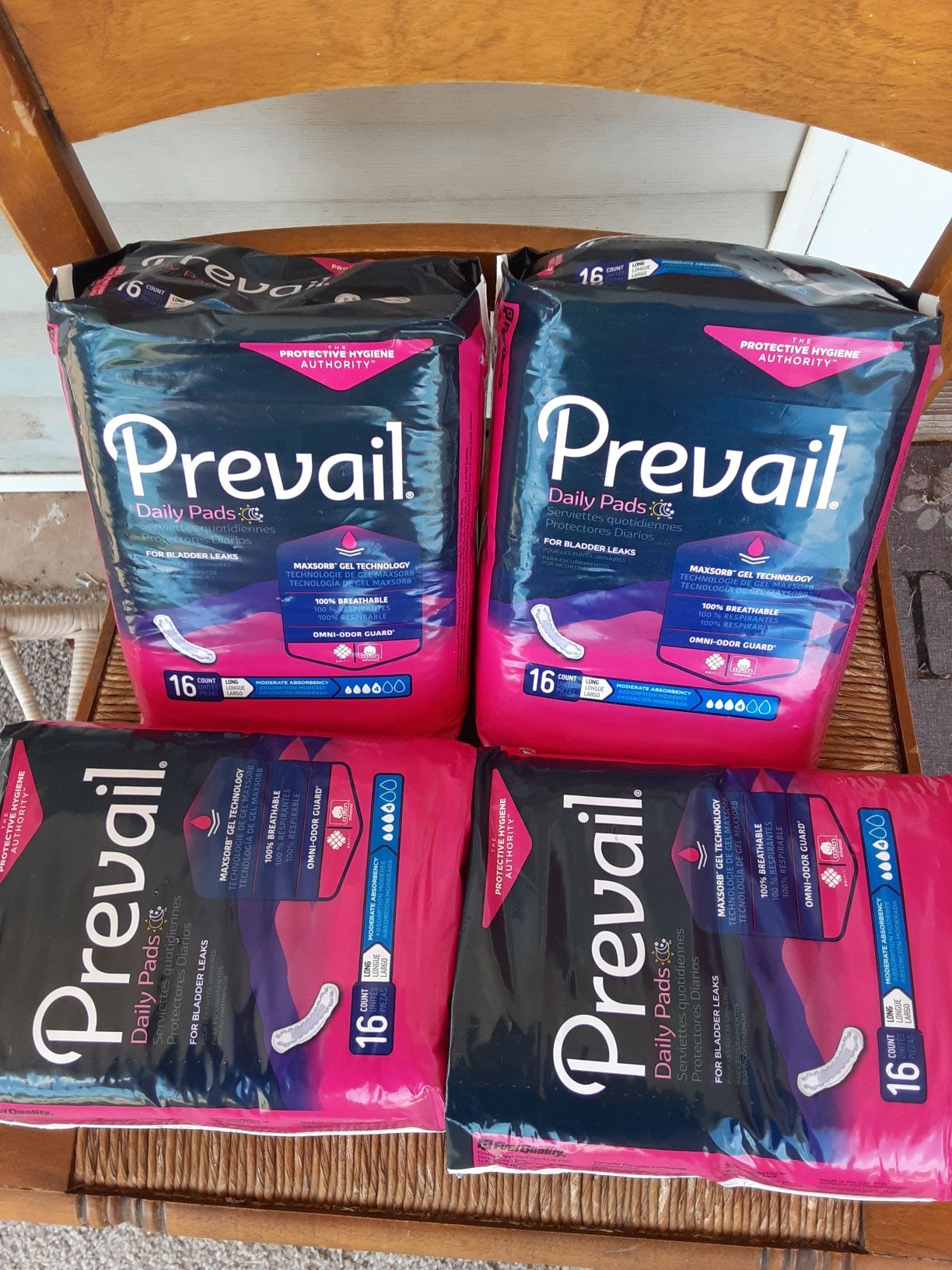 Prevail Pads 4 pkgs (64 total)