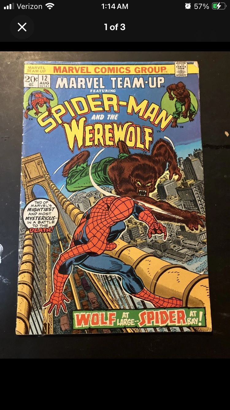 Marvel Team-Up #12 FN+ RAW 1973 Spider-Man & The Werewolf