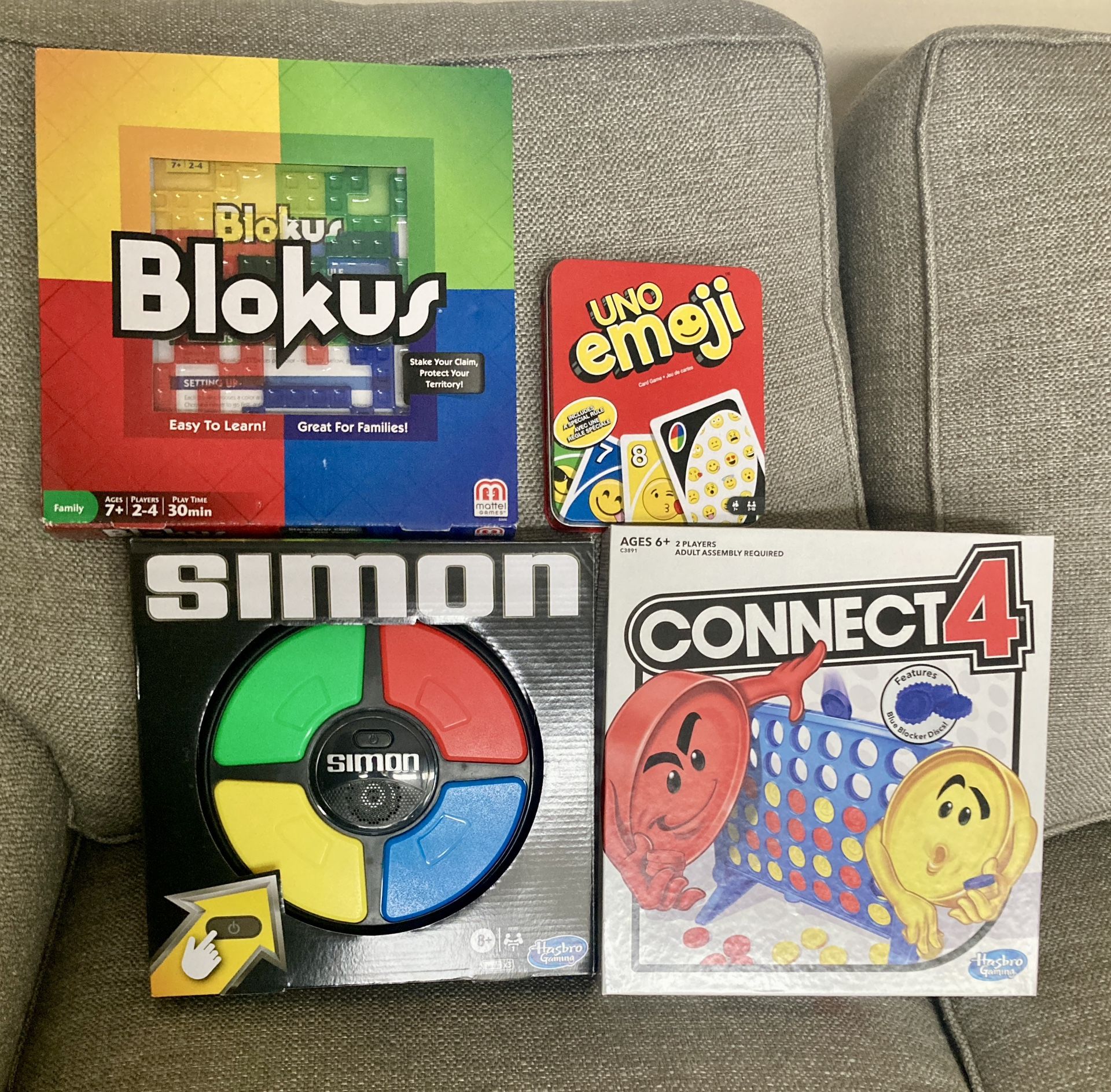 Classic Board Games! (4) - Connect 4, Uno, Simon, Blokus
