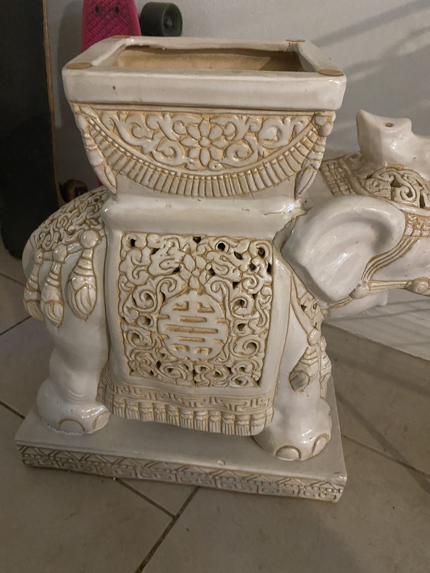 XL Vintage Elephant Plant Stand