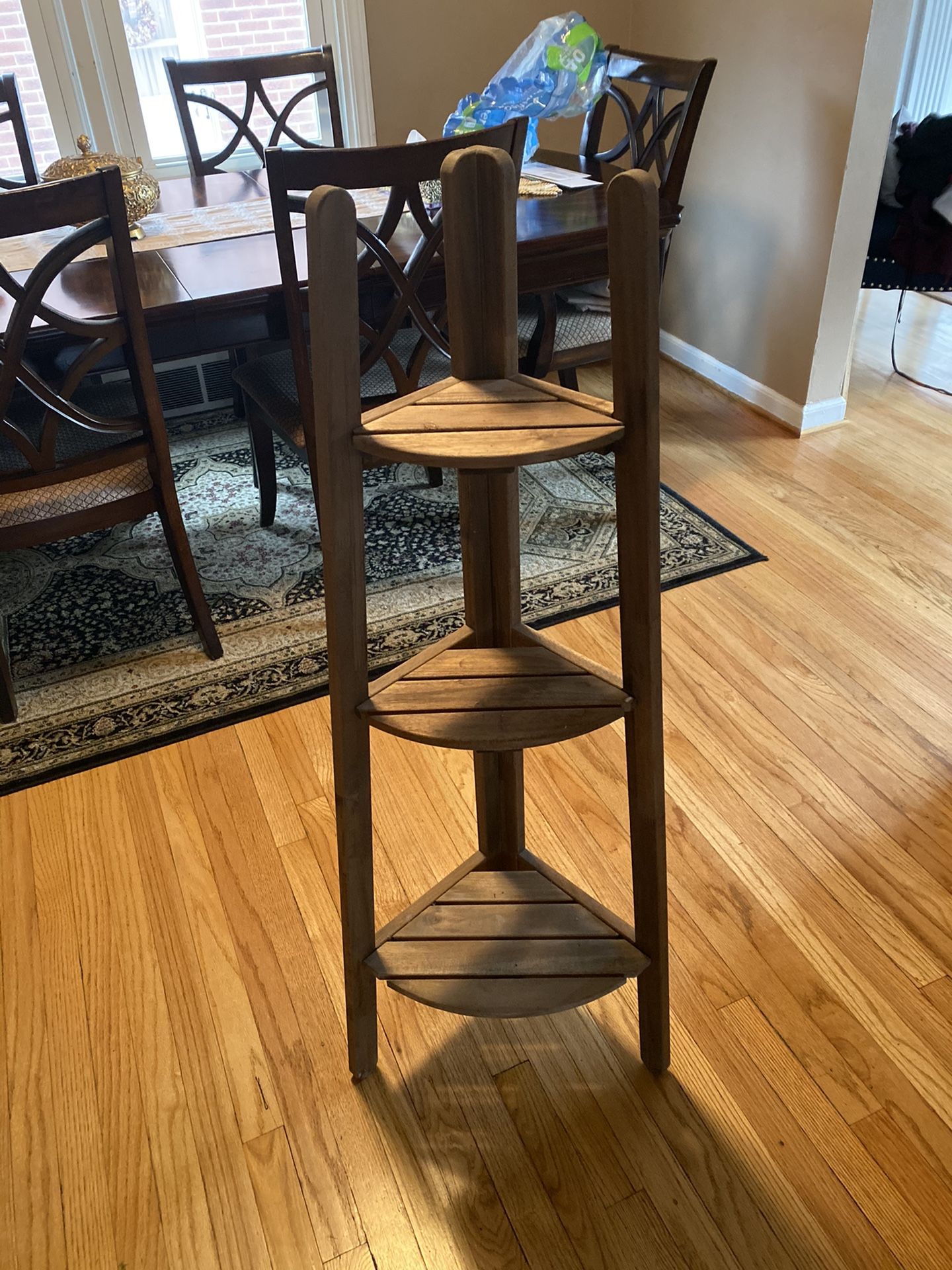 Wood stool furniture shelf