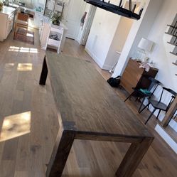 Custom Built Dining Table Solid wood Farmhouse Set Modern Rustic Bench Country Oval Round Counter Breakfast Height  Farm House 