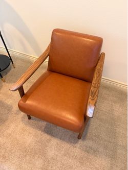West Elm Acorn Leather Chair
