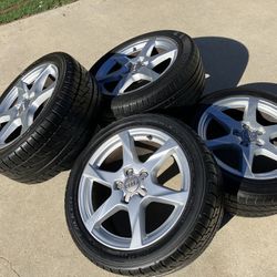 Rims AUDI silver Wheels 5x112 Bolt Pattern $499 For All 4 Rims And Tires 