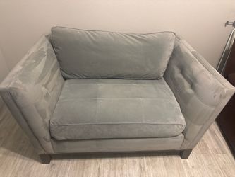 Microfiber Cindy Crawford Gray Loveseat