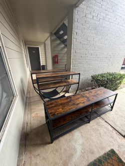 Tv stand and shelf set