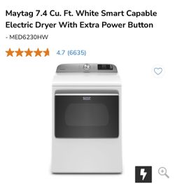2023 Maytag Smart Electric Dryer 7.4 cu ft - Excellent Condition