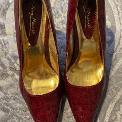 Red Anne Michelle Heels