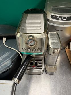 Stainless Steel Espresso Machine with Steam Wand