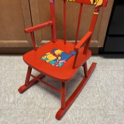 Winnie the Pooh Hand Painted Rocking Toddler Chair 