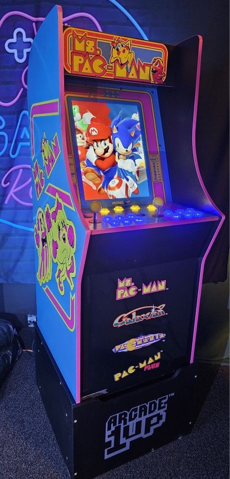 Retro Ms Pac Man Arcade1up With Over 15,000 Video Games