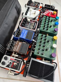 GUITAR PEDAL BOARD (Professional setup with 2 Parallel Mixers) and cables