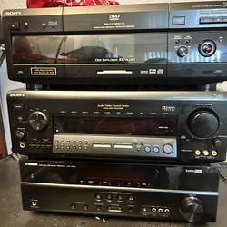 Sony And Yamaha Receivers And Sony CD/DVD Player