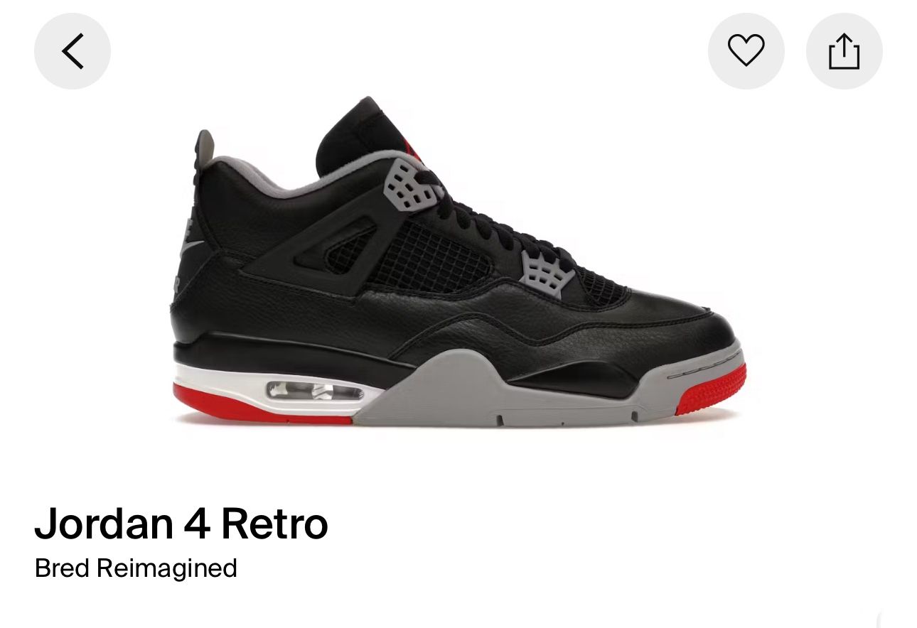 Jordan 4 Retro Bred Reimagined Got 3 Pairs size 9 $200 each