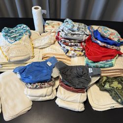 100% Cotton Diaper Inserts & Diaper Covers +Bags