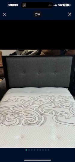 Twin wonderful posture pedic kingsman Sealy bed was used in spare bdrm New frame /head board gray