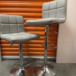 Gray Bar Stool - Set Of 2 