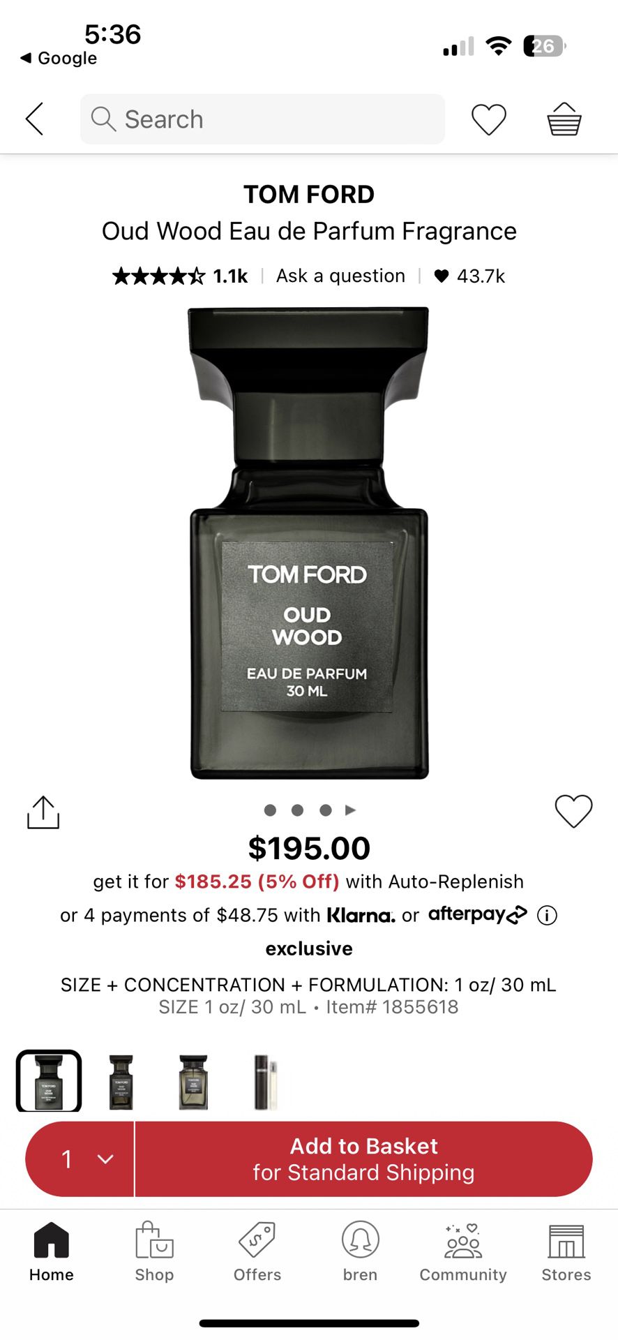 Tom ford men’s perfume 