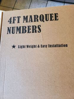 4ft Marquee Numbers