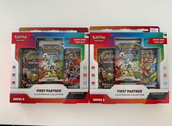 Pokémon TCG First Partner Illustration Collection Series 2 in hand