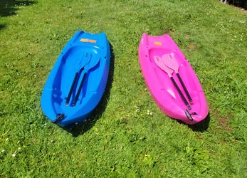 Two Kids Kayaks with Paddles