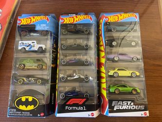 2025 Hot Wheel 5 pack Batman Fast & Furious & Formula 1