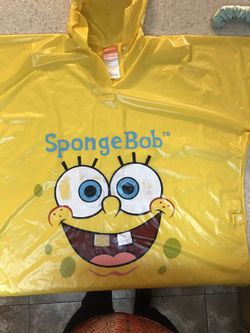 SPONGEBOB RAINWEAR PONCHO 7-12. SPONGEBOB PONCHO IMPERMEABLE TALLA ENTRE 7-12 PERFECT FIR CHRISTMAS GIFT 🎁 