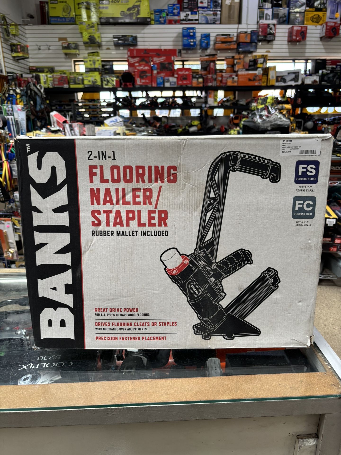 Banks 2 in 1 Flooring Nailer/Stapler Air Tool Pneumatic Flooring Nailer New