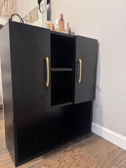 Black Salon Towel Storage Unit