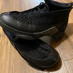 NIKE AIR JORDAN XV 10.5 RETRO OG STEALTH BLACK GREY RED BRED CHICAGO 881429-001