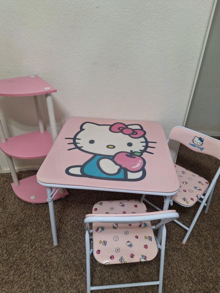 Hello Kitty Table And Chair / PINK SHELF