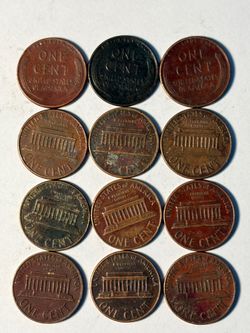 Colored coins pennies